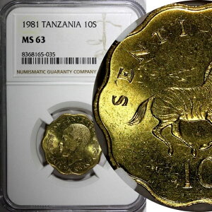 �^���U�j�A �j�b�P���^�J 1981 10�Z���`�[�u�� NGC MS63 �ō��Ӓ� NGC KM# 11 (35)