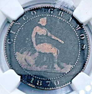 1870 OM SPAIN 5C NGC�F��{���i150�N�O�j