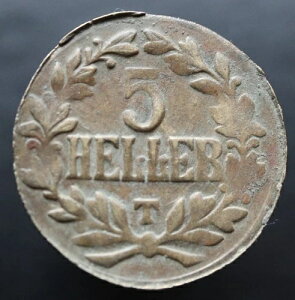 5 Heller 1916 T-�h�C�c DOA �R�C�� KM #14-�A�t���J �^�{���ً}�R�C�� - #r519-