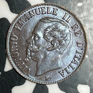 1867-M �C�^���A 1 Centesimo ���b�g#T3572 ���i��! ������!