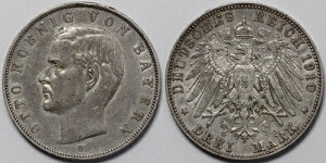 �h�C�c���B - �o�C�G���� 1910-D 3 �}���N �I�b�g�[ �~�����w�������� KM# 996 ���E���