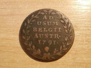 2 Liards 1791�N�u�����b�Z���A�I�[�X�g���A�̃I�����_�A���I�|���g2���B �A ���A