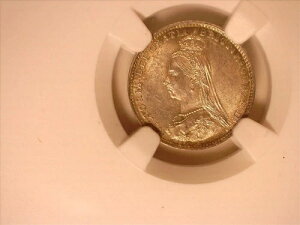 �C�M���X 1887�N�A3�y���X�A�����E�X�^�[�����O�V���o�[�R�C�� NGC MS64 #0670