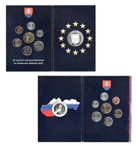 �X���o�L�A 10 HALERU-10 KORUN 1994-2004 7 UNC �R�C�� + �⃁�_�� BRATISLAVA�B BB7