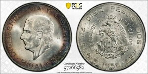 1956�N Mo PCGS MS62 - ���L�V�R�g�[���V���o�[�q���_�S10�y�\�R�C�� #56819A