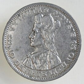 1936 リトアニア 10 Litu Lit? Vytautas the Great 銀貨 (裏面で 2 倍)