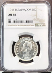 1943�N �G���T���o�h�� �V���o�[ 25�Z���^�{ NGC AU 58 �󏭊O�σn�C�O���[�h-