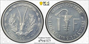 1961�N ���A�t���J���� 1�t���� �G�b�T�C - PCGS SP 67