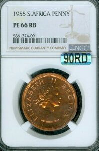 1955 �N��A�t���J �y�j�[ NGC PF66 RB MAC 90RD �܂��� 90% �ԁB