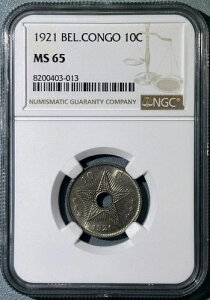 �x���M�[�E�R���S 1921�N 10�T���`�[�� CN �i�C�X�`���C�X BU NGC MS65 �g�b�v�|�b�v 4/0