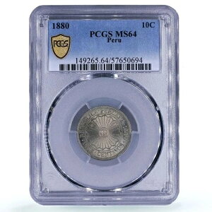 �y���[ 10�Z���^�{ ���a���ݕ� �P�����z KM-198 MS 64 PCGS CuNi �R�C�� 1880�N