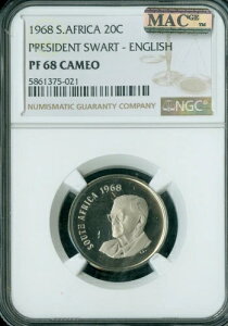 1968�N ��A�t���J �p�� 20�Z���g NGC PF68 �J���I MAC �X�|�b�g���X *