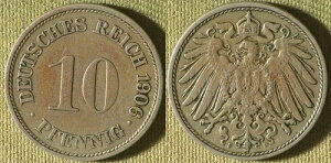 �h�C�c�鍑�F1906F 10 Pf. AU #12 IR10307