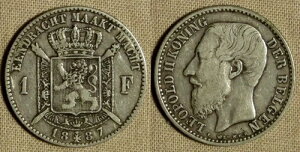 �x���M�[:1887�N 1 Fr KM# 29.1 VF-XF IR461-