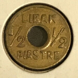 Lebenon 1/2 Piastres KM 11 Ch Unc ���t�Ȃ�(1941) ���_���A���C��-