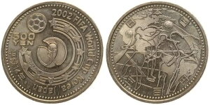���{ - 500 �~ 2002 - FIFA �T�b�J�[���[���h�J�b�v �؍� ���{ - 7g�A? 26.5mm Y# 128-