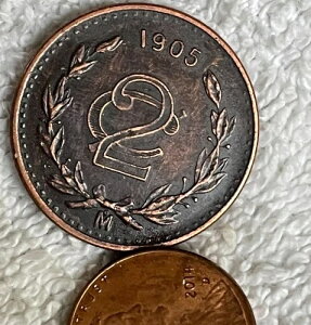 1905�N -Mo Fine 2 Centavos ���L�V�R�R�C�� �� �Ē��� �~���g ���_��