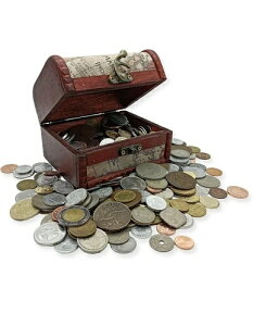 Impacto World Currency Treasure Chest with 2Lb. - Collectible Ruched Coins