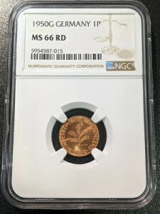 1950 G MS66 RD ���h�C�c�A�M���a�� �y�j�b�q NGC KM 105