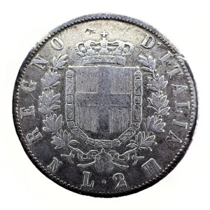 �C�^���A 2�����A1863�N N�A���B�b�g�[���I�E�G�}�k�G�[��2�� �V���o�[ KM#6a 9.82gr A103