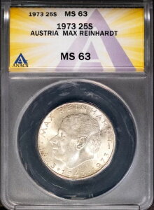 1973 25S �I�[�X�g���A �}�b�N�X�E���C���n���g MS 63 ANACS # 7670533 + �{�[�i�X