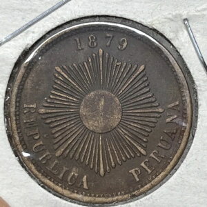 �y���[ DOS 2 CENTAVOS 1879 XF/AU ���