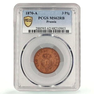 �h�C�c �v���C�Z�� 3 �y�j���V���� ���B���w����1�� �ݕ� �}�[�NA MS62 PCGS ���� 1870�N