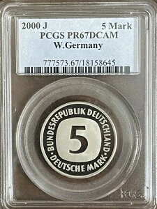 ***2000-J ���h�C�c 5 �V���o�[ �}���N***PCGS PR67DCAM***POP 1/0***
