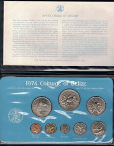 �x���[�Y 8 DIF UNC �R�C�� Cu-Ni �Z�b�g 0.01 - 10 �h�� 1974 �N BIRD KM#45 �W�{ �}�b�g