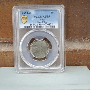 �C�^���A 1925-R 50 �Z���g ���� PCGS �O���[�h AU55 �v���[���G�b�W 49070832-
