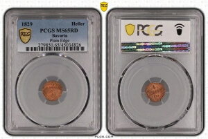 �o�C�G���� 1 �w���[ 1829 �X�[�p�[�u �n�C�O���[�h�APrfr-St PCGS MS65RD 85785