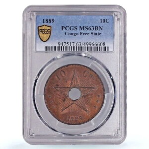 �x���M�[�E�R���S���R�� 10�T���`�[�� ���I�|���h2���X�^�[ MS63 PCGS ���� 1889�N