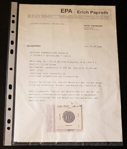 10 Pfennig DDR 1949 A EA ���s ������ �G�L�X�p�[�g Paproth 90003