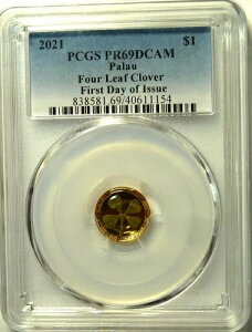 2021�N 1�h�� �p���I 1g ���� �K�^�̎l�t�̃N���[�o�[ PCGS PR69 DCAM �������s