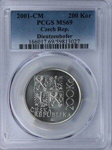 2001-CM �`�F�R���a�� 200 �R���� �L���A�� �C�O�i�c �f�B�G���c�F���z�t�@�[ �V���o�[ PCGS MS69