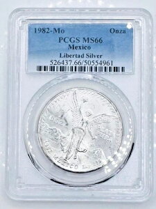 1982 Mo Mexico 1 Onza Libertad MS 66 �V���o�[ �R�C�� 1 �I���X .999 Fine Plata Pura