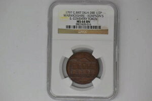�E�H���b�N�V���[�B 1797 �P���v�\���� 1/2 �y�j�[ �g�[�N�� NGC-MS64 �u���E���ADH-288�B