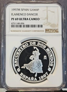 1997�N �X�y�C�� �V���o�[ 2000�y�Z�^ �t�������R�_���T�[ NGC PF 69 �E���g���J���I �g�b�v�|�b�v