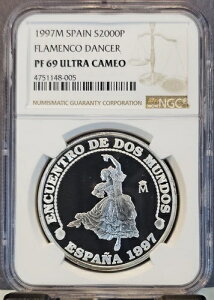 1997�N �X�y�C�� �V���o�[ 2000�y�Z�^ �t�������R�_���T�[ NGC PF 69 �E���g���J���I �g�b�v�|�b�v