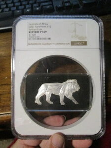 �A�t���J�̓������C�I�� 2021�N ��� 1�I���X �\���������� 2�h�� Rev PF69 NGC