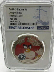 �V�G�����I�l 2018 $ 1 NGC MS 68 �������[�X �A���O���[�o�[�h �Z�K ���r�I �r�f�I�Q�[��