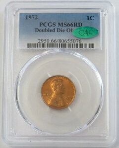 1972�N DDO �_�u���_�C �\�� �����J�[�� �Z���g 1C PCGS �~���g �X�e�[�g 66 RD CAC