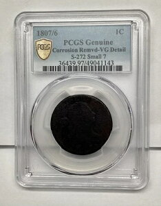 1807/6 �h���[�v�o�X�g ���[�W�Z���g �X���[�� 7 �u�����g 1 PCGS VG �ڍ� Gen ���H����