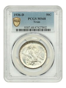 1936-D 50�Z���g �e�L�T�X PCGS MS68 - �N���V�b�N�V���o�[�L�O�i - ���ʔ��s
