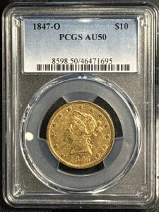 1847�N O �S�[���h�C�[�O���X ���o�e�B�w�b�h PCGS AU-50