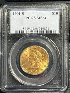 1901�N S �S�[���h �C�[�O���X ���o�e�B�w�b�h PCGS MS-64