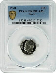1970�N ���[�Y�x���g �_�C�� 10�Z���g S�Ȃ� PR69 �J���I �Z�L���A PCGS 949411-1