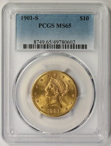 1901-S ���o�e�B�w�b�h �C�[�O�� �S�[���h 10 �h�� MS 65 PCGS