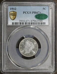 1912�N (PF67+ CAC) ���o�e�B�w�b�h V �j�b�P�� 5C PCGS - �v���~�A���\��