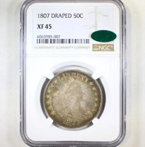 1807�N 50C �h���[�v�o�X�g NGC/CAC XF45 - �h���[�v�o�X�g �n�[�t�_���[